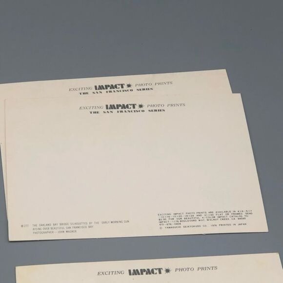 vintage set of 5 post cards San Fransico bridge pike place fish farmers READ - Picture 8 of 10